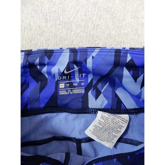Nike Dri Fit SOUL CYCLE Compression Leggings Pants (Women's X-Small) Blue - Picture 3 of 5